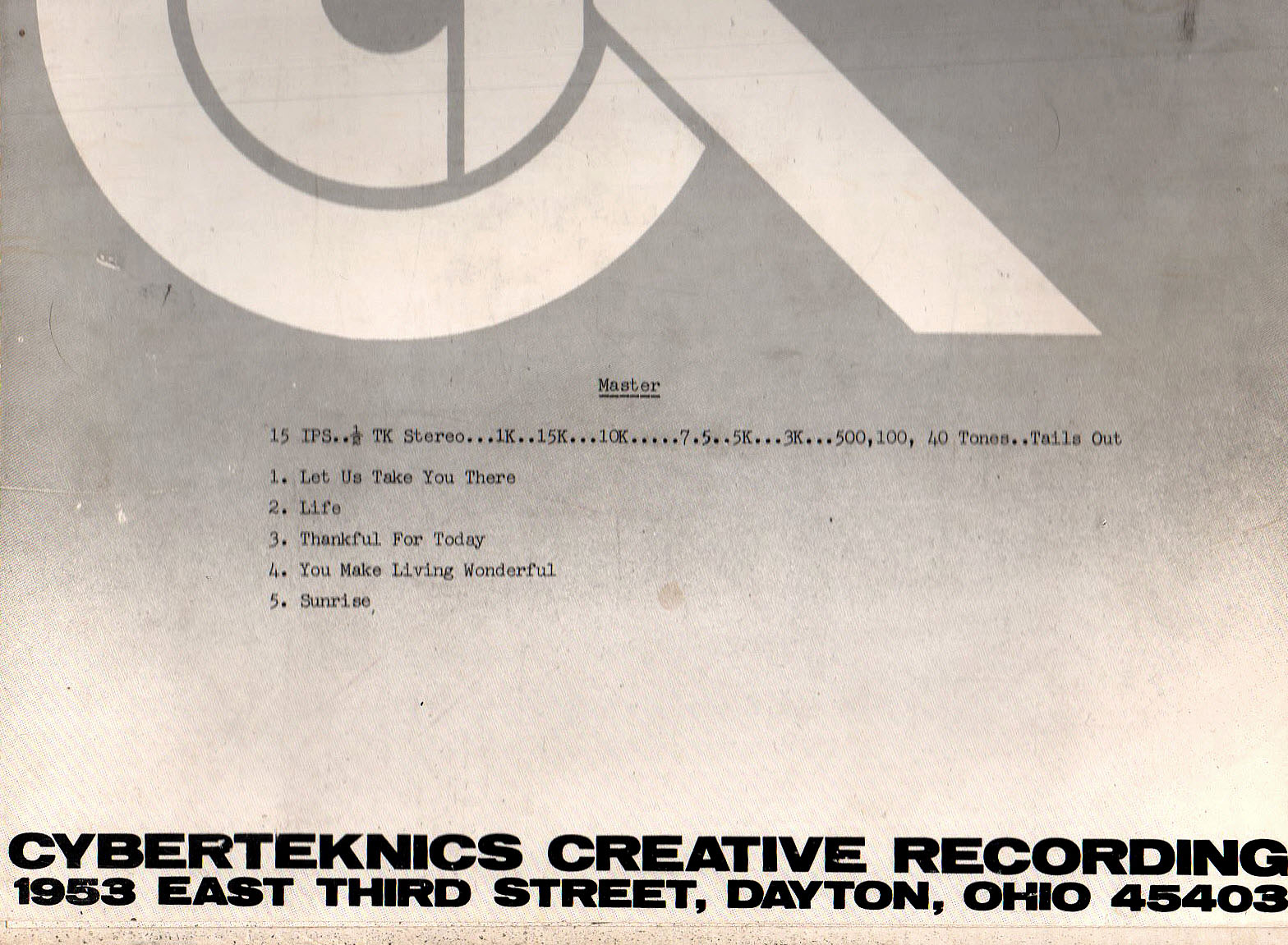 Hall & Floyd Master Tape